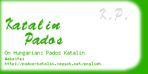 katalin pados business card